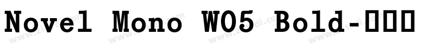 Novel Mono W05 Bold字体转换